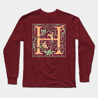 William Morris Vintage Letter H Long Sleeve T-Shirt